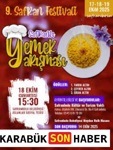 Safranbolu’da “Safranlı Yemek Yarışması” Başlıyor