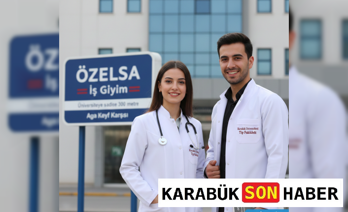 Karabük Üniversitesi öğrencileri için doktor önlüğü scrubs takım iş kıyafeti