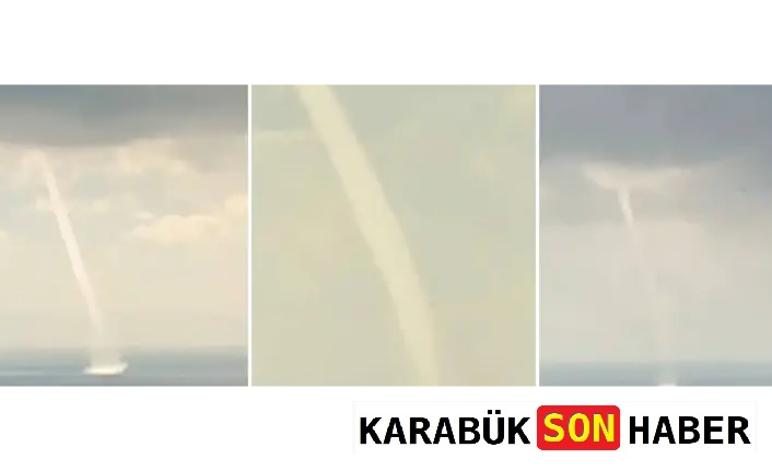 Marmara Denizi'nde Hortum Paniği: Görüntüleri Cep Telefonu Kamerasına Yansıdı