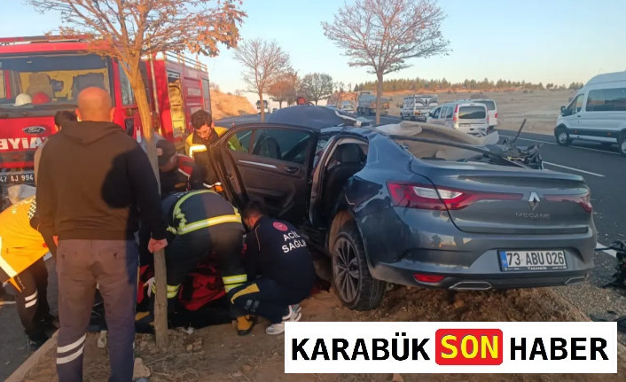 Mardin'de Korkunç Kaza: Otomobil TIR'a Çarptı, 1 Ölü, 2 Yaralı