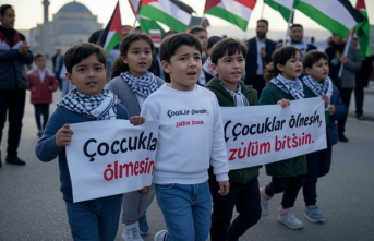 KARABÜK’TE ÇOCUKLAR, GAZZE’DE ÖLEN YAŞITLARI İÇİN YÜRÜDÜ