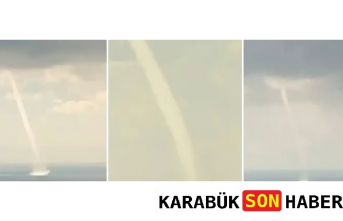 Marmara Denizi'nde Hortum Paniği: Görüntüleri Cep Telefonu Kamerasına Yansıdı