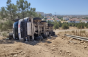 Kontrolden Çıkan Beton Mikseri Yan Yattı