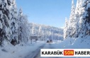 Karabük-Bartın yolu karla kaplandı, kartpostallık...