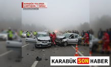 KARABÜK YOLUNDA KORKUTAN ÇARPIŞMA: 1 YARALI