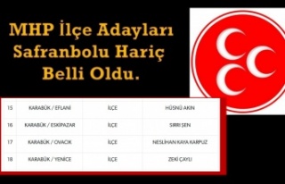 MHP KARABÜK İLÇE ADAYLARI BELLİ OLDU