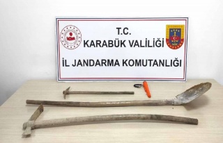 Karabük'te kaçak kazı yapan kişi suçüstü yakalandı