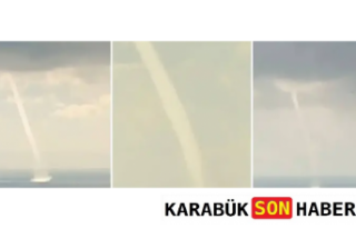 Marmara Denizi'nde Hortum Paniği: Görüntüleri...