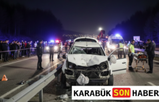 Yenice’de Otomobil Bariyerlere Ok Gibi Saplandı