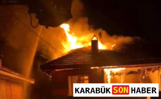 Yenice'de Korkutan Gece: İkinci Katta Başlayan Alevler Çatıyı Sardı