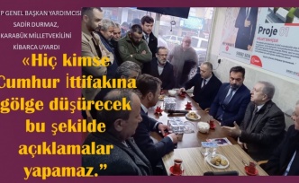 MHP GENEL BAŞKAN YARDIMCISI DURMAZ, KARABÜK MİLLETVEKİLİNİ KİBARCA UYARDI