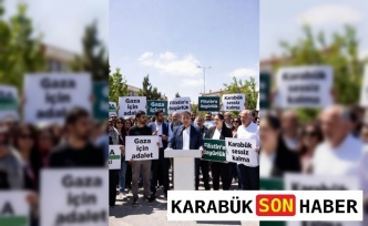 Karabük’te Gazze İçin Basın Açıklaması