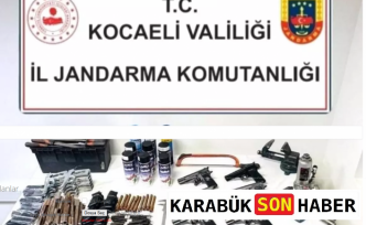 Kartepe'de mahalle arasındaki evden silah fabrikası çıktı