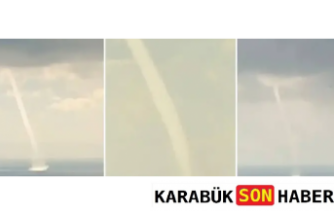 Marmara Denizi'nde Hortum Paniği: Görüntüleri Cep Telefonu Kamerasına Yansıdı