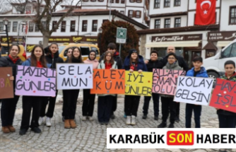 Safranbolu Çarşısında Öğrencilerden Anlamlı Selamlaşma Turu
