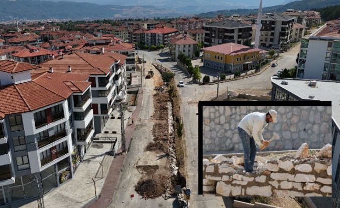 Safranbolu’da Trafik Güvenliği İçin Taş Duvar İnşaatı Başladı
