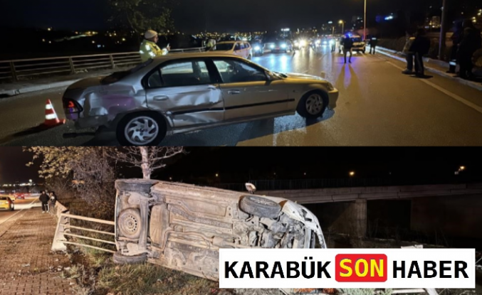 Karabük'te gece yarısı trafik kazası: Makas atan otomobil ağır yaraladı Gece saatlerinde Şehit Ateşe Reşat Bulvarı'nda işler bir anda karıştı.
