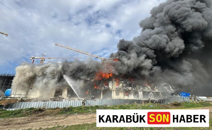 Esenyurt'ta Şantiye Yangını: İşçiler Canını Zor Kurtardı