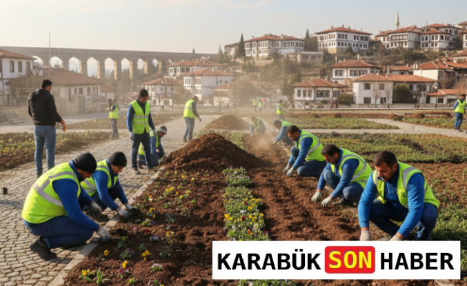 Safranbolu Sokakları Bahara Hazırlanıyor: 90 Bin Çiçek Toprakla Buluştu