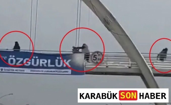 Üst geçitte kar topu atan çocuklara saldırı